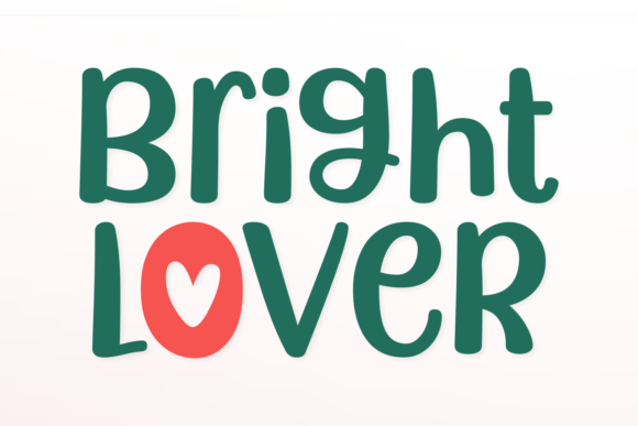 Bright Lover: A Playful Display Font for Editorial Projects