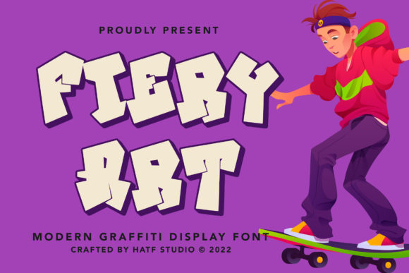 Fiery Art: A Modern Graffiti Font for Bold Campaigns