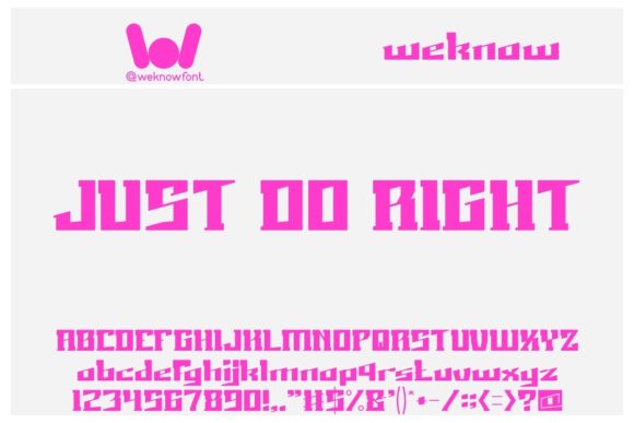 Just Do Right: A Quirky Display Font for Creative Branding