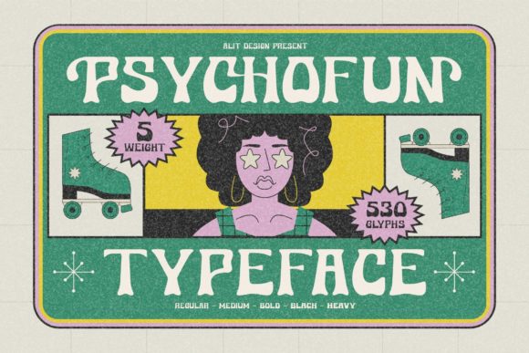 Psychofun Font for Editorial Design and Creative Projects