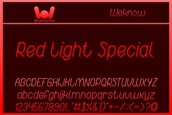 Red Light Special: A Bold Display Font for Impactful Design